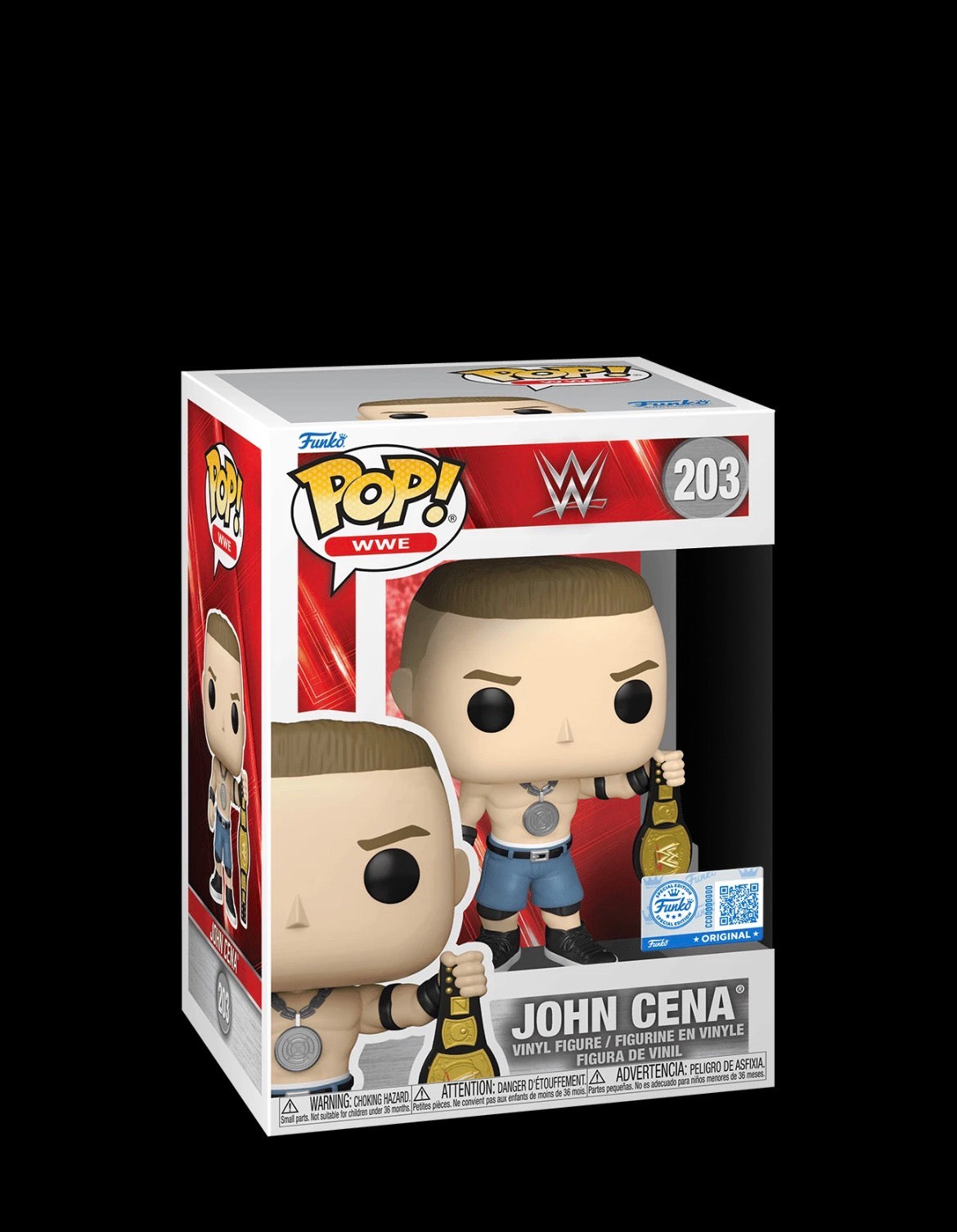 WWE - POP FUNKO VINYL FIGURE - JOHN CENA W/SPINNER BELT 203