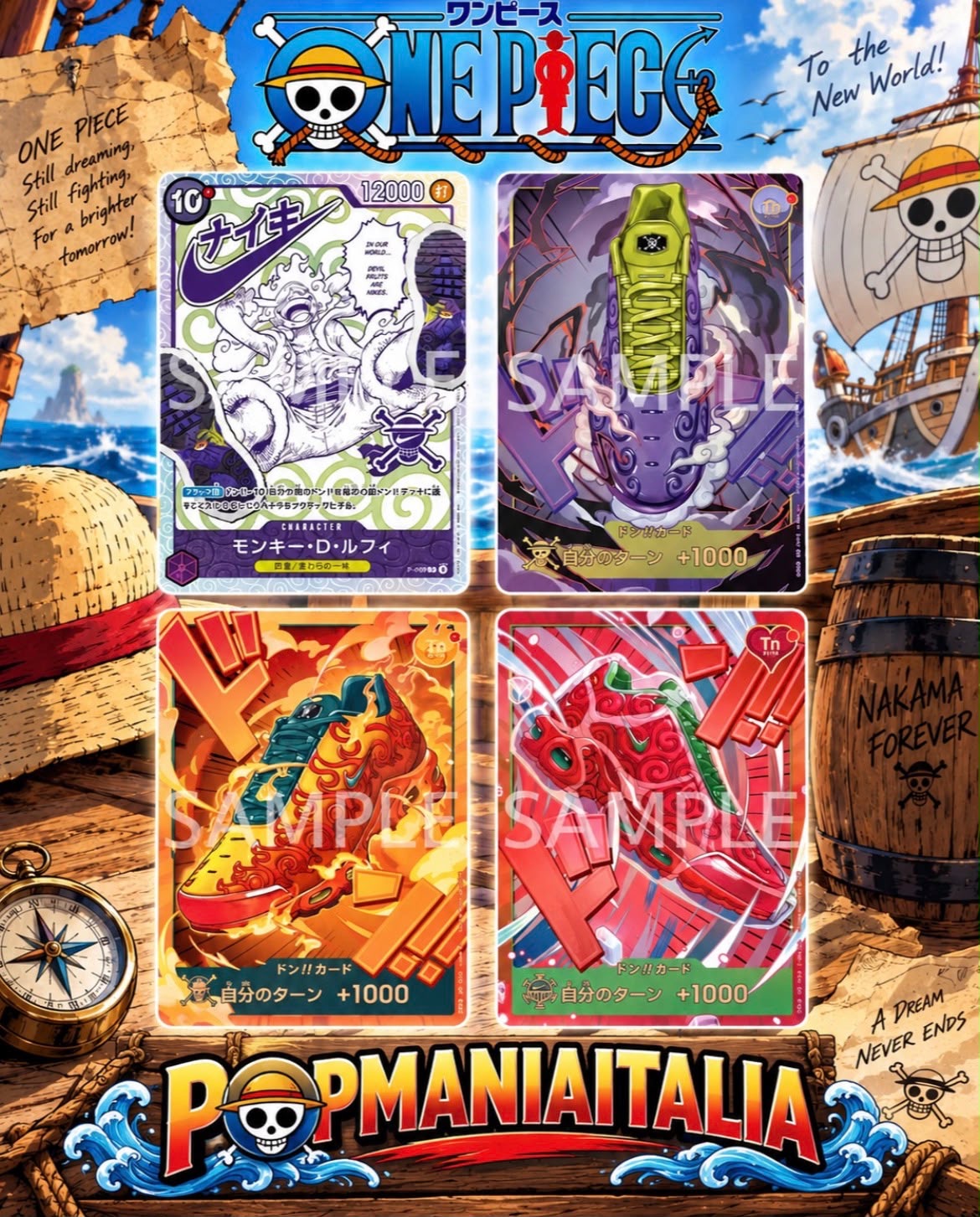 One Piece x Nike Collab Edition Premium Card Collection!