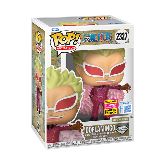 SDCC Limited Edition One Piece Doflamingo (Diamond) Pop! & Bag Bundle Preordine