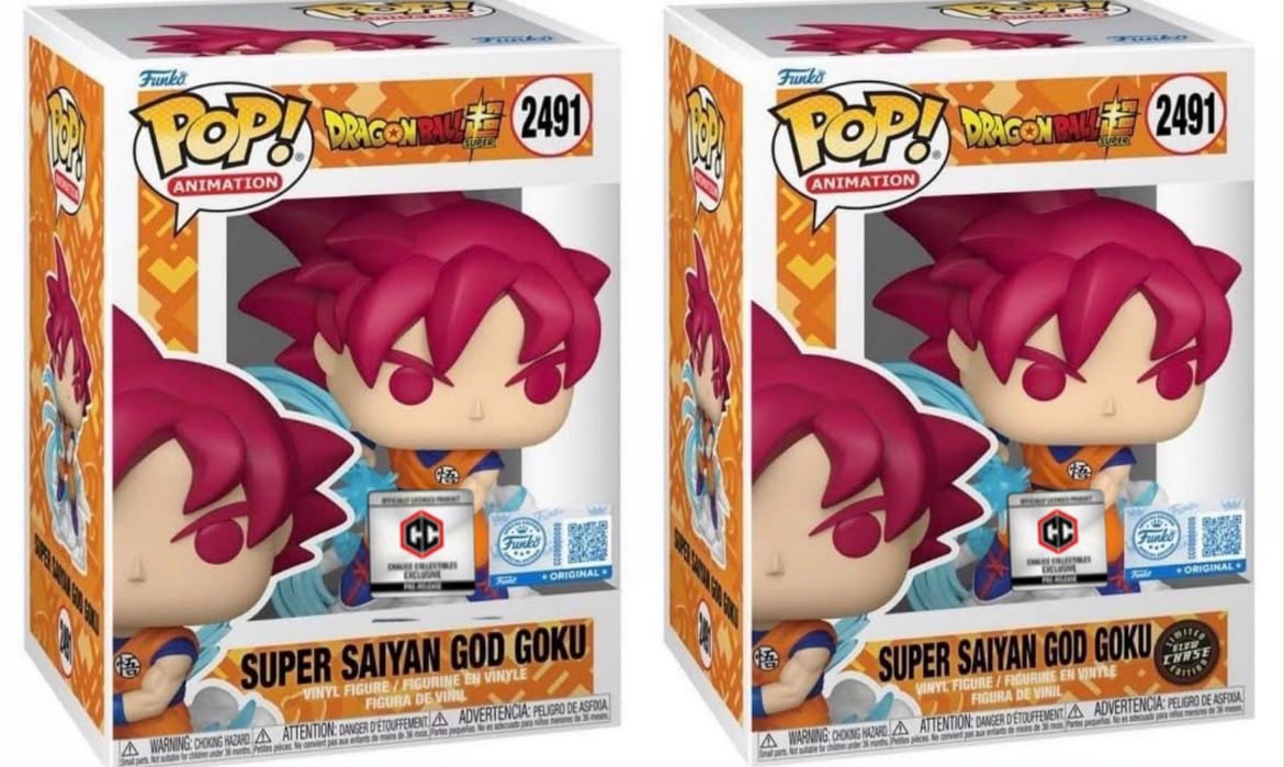 Pre-Order: Funko Pop! Chalice Exclusive: DBS: Super Saiyan God Goku #2491 (Chase plus Non-Chase) (PR)