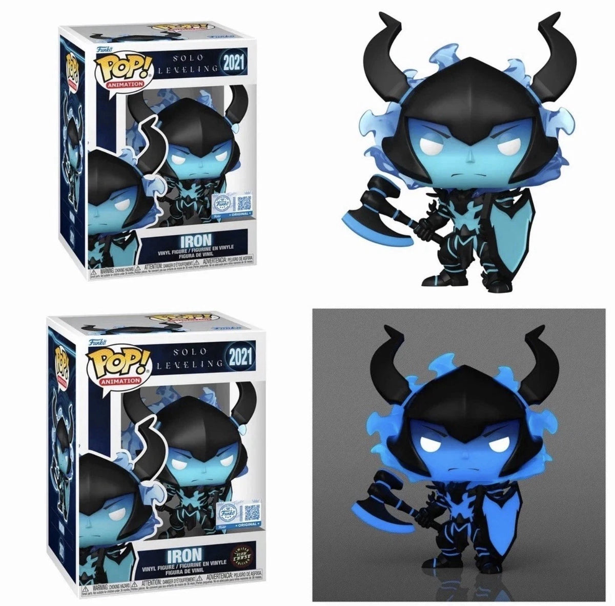 Funko Pop! Animation:Bundle Solo Leveling: Iron (Amazon Exclusive) (Chase) + Regular