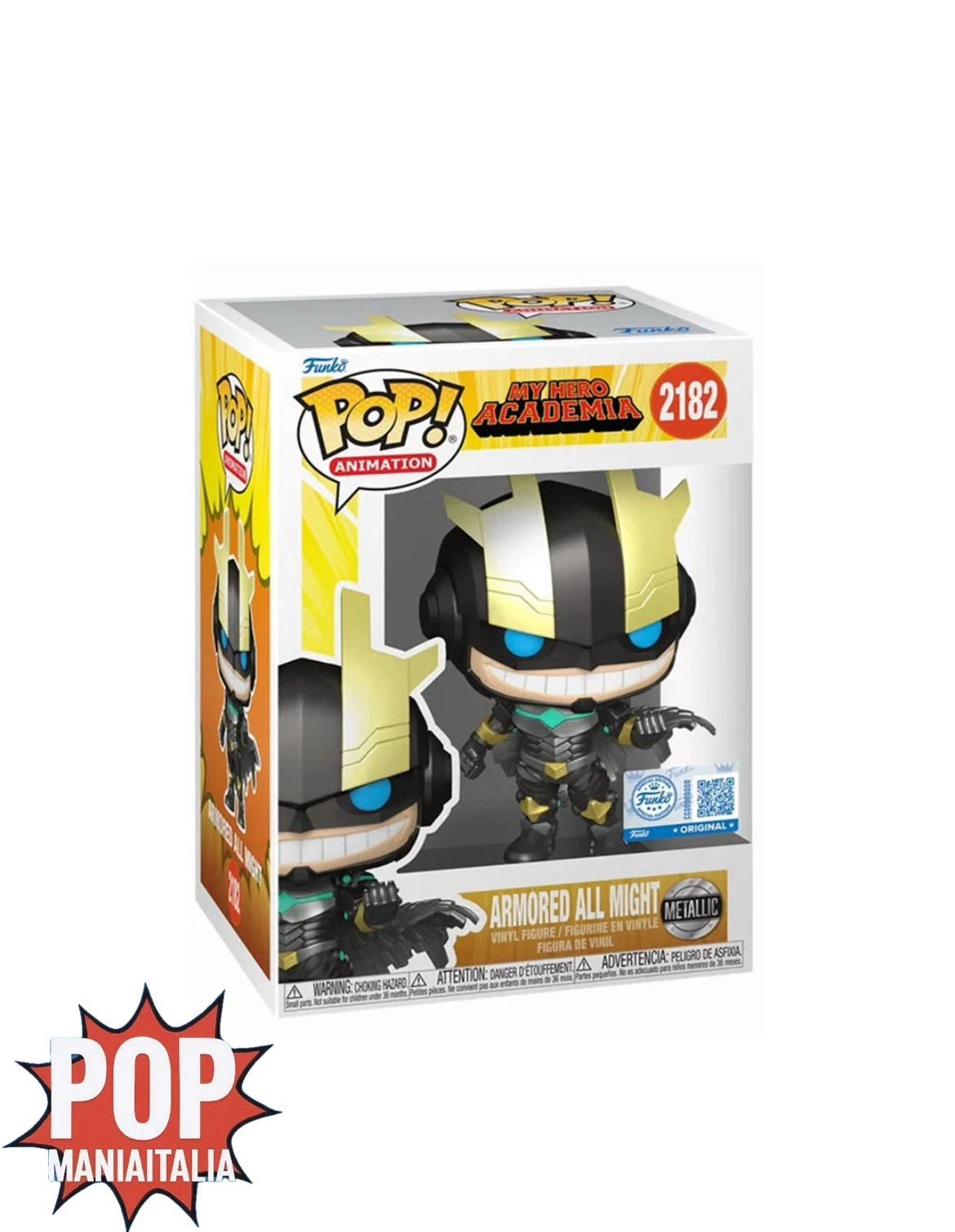 FUNKO POP! ANIMATION 2182: MY HERO ACADEMIA - ARMORED ALL MIGHT METALLIC FIGURE!