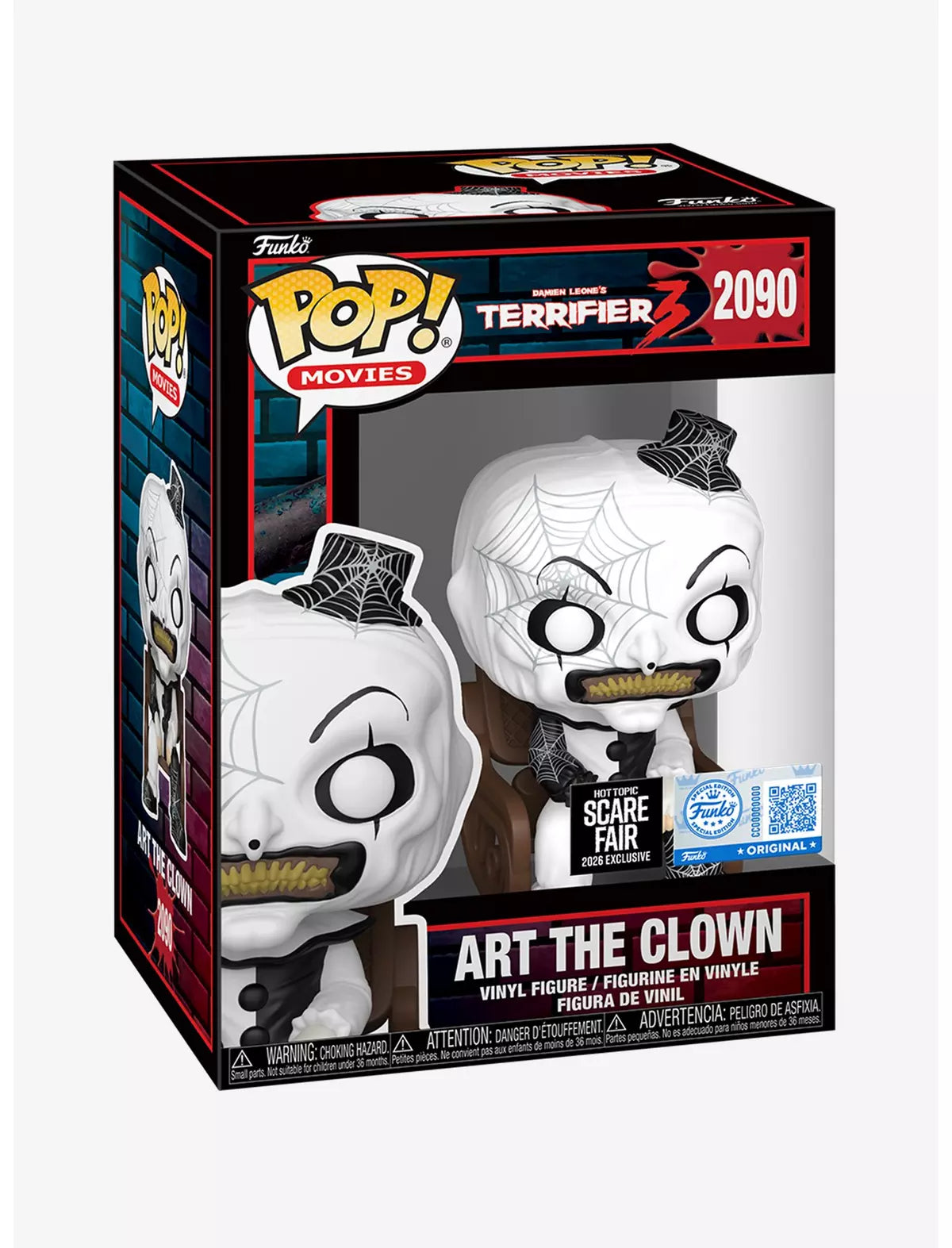 Funko Terrifier 3 Pop! Movies Art The Clown Vinyl Figure 2026 Hot Topic Scare Fair Exclusive
