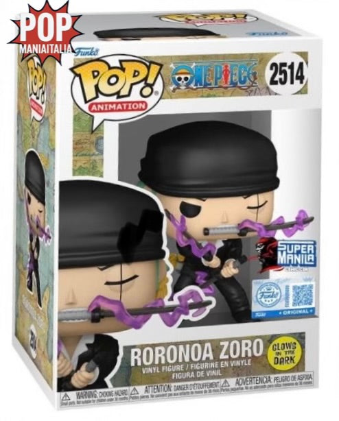 RORONOA ZORO Funko Pop 2514 GITD Stiker Manila