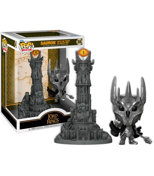 FUNKO POP Town: The Lord Of The Rings - 36 Sauron With The Tower Of Barad-Dur (Glow In The Dark)