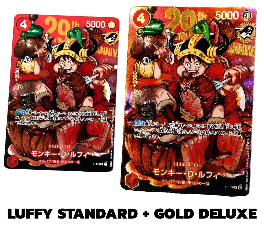 One Piece Monkey D. Luffy P-159 Bundle (Standard + Deluxe) 29Th Anniversary (JAP)