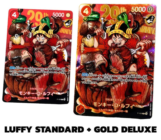 One Piece Monkey D. Luffy P-159 Bundle (Standard + Deluxe) 29Th Anniversary (JAP)
