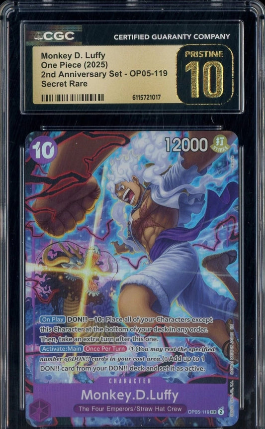 Luffy 2 anniversario Set OP05-119 CGC 10