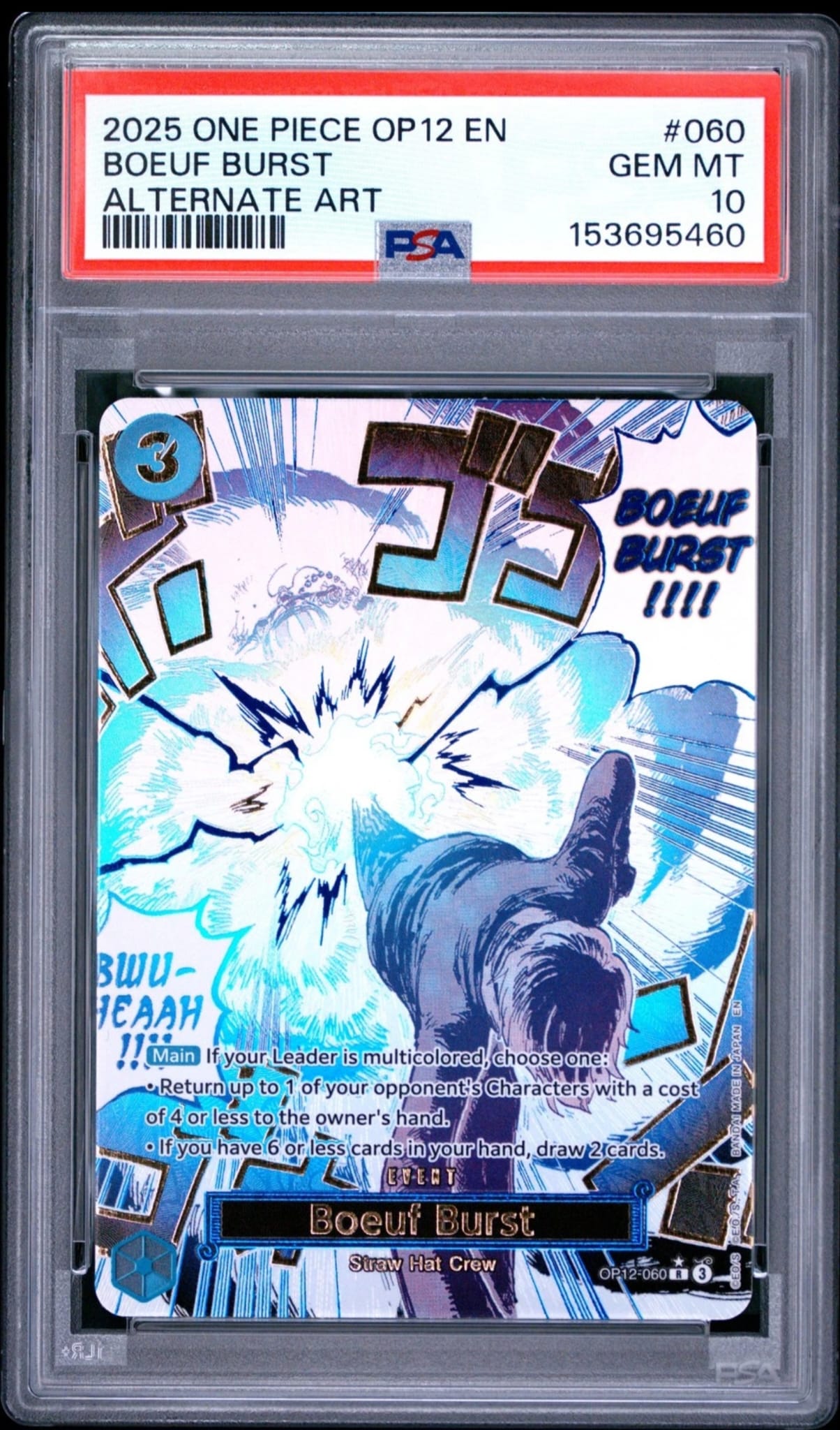 Onepiece Sanj Manga event PSA10 OP12-060