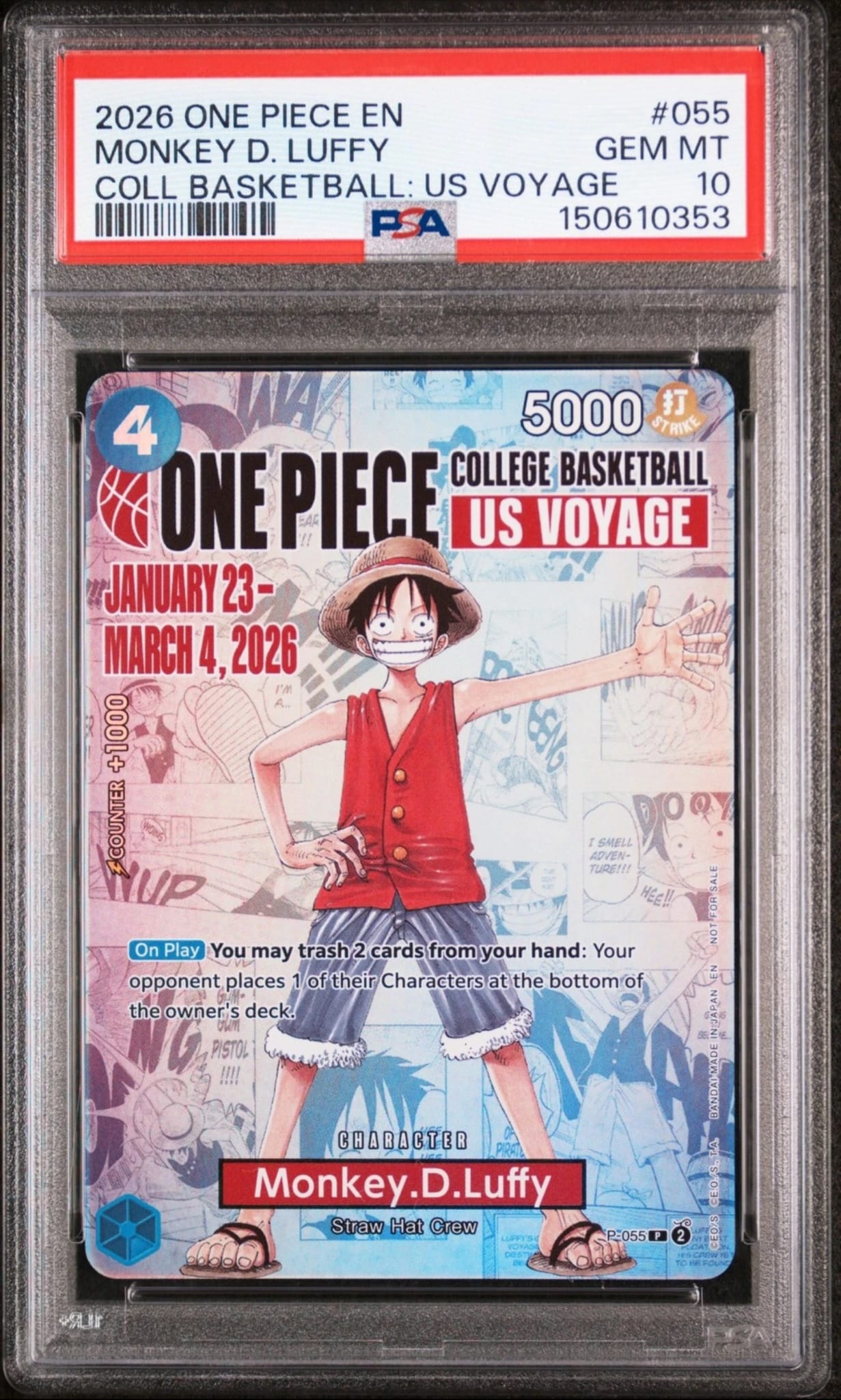 Onepiece Monkey D.LuffyP-055 PSA10
