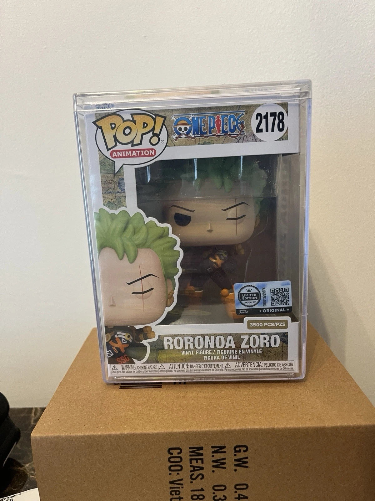 One Piece Roronoa Zoro Royalty Limited Edition #2178 Sealed✅ Barcode Hottopic