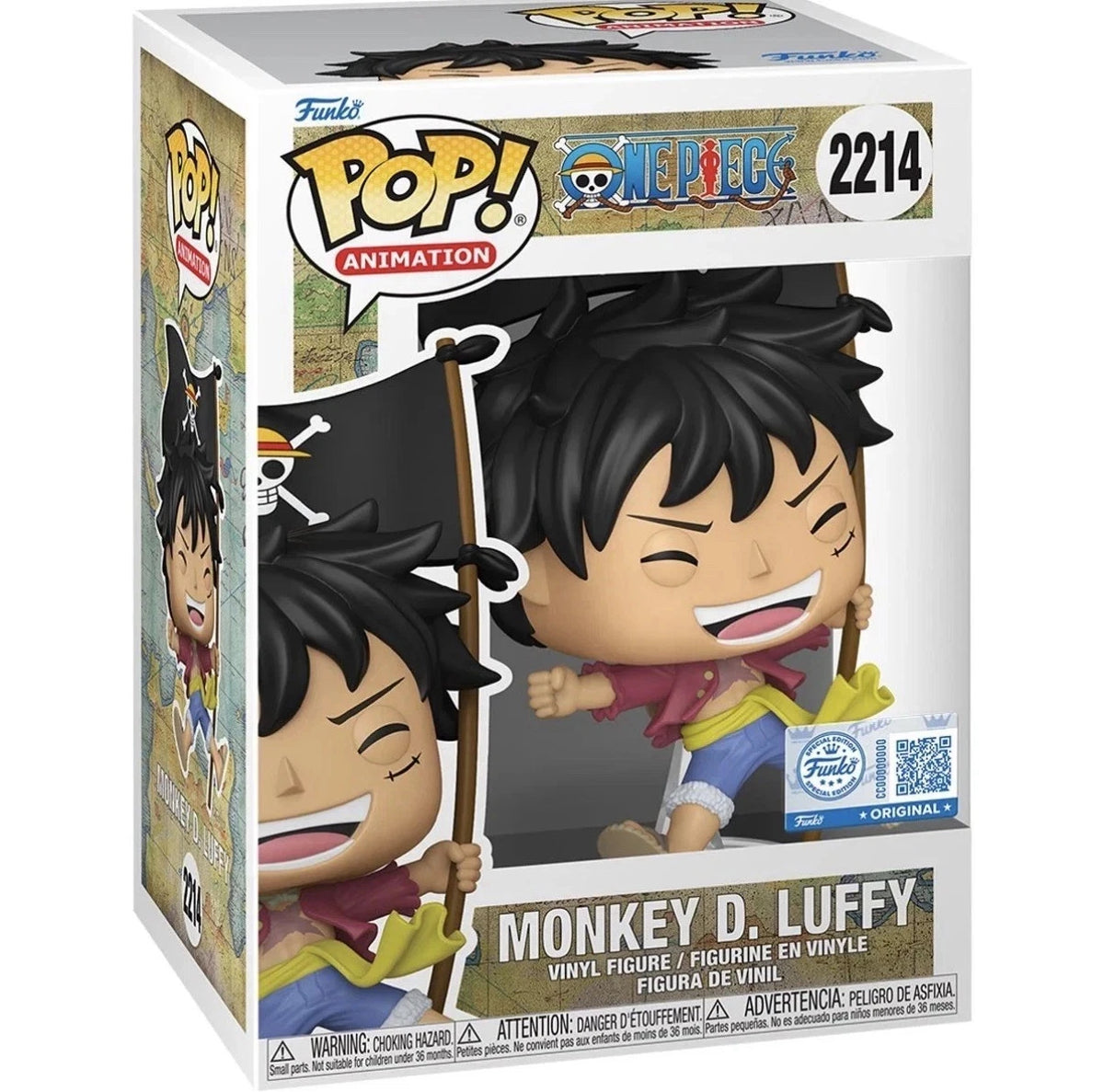 One Piece Monkey D. Luffy with Flag Funko Pop! Vinyl Figure #2214