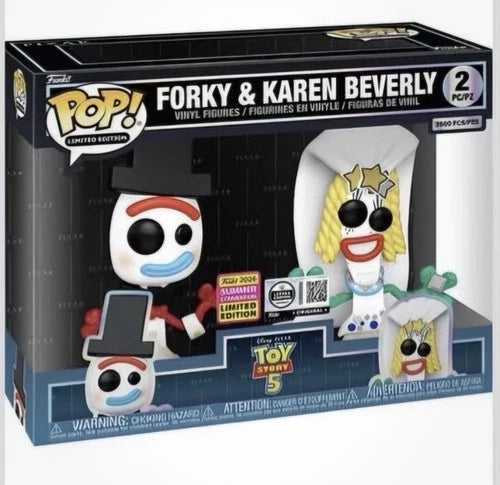 FORKY & KAREN BEVERLY TOY STORY 5 2026 SDCC FUNKO POP! Adesivo  Shared 3500 pezzi